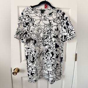 Zara Black and White Graphic Mini Dress